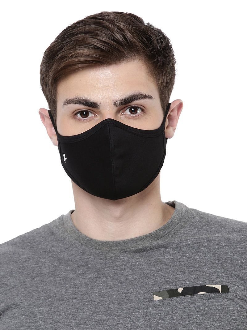 Flexible Face Mask 3 Layer - Black [ 6 Pcs Pack ]